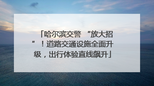 哈尔滨交警 “放大招”！道路交通设施全面升级，出行体验直线飙升