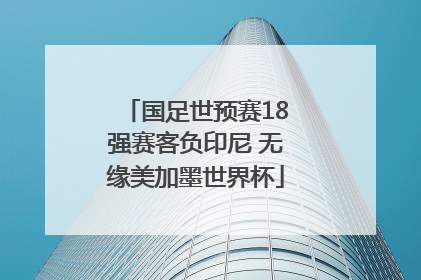 国足世预赛18强赛客负印尼 无缘美加墨世界杯