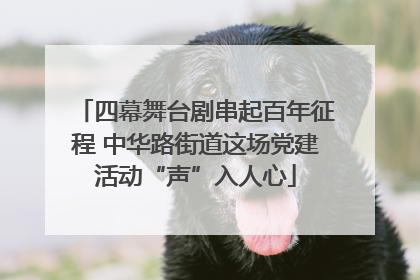 四幕舞台剧串起百年征程 中华路街道这场党建活动“声”入人心
