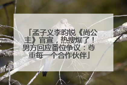 孟子义李昀锐《尚公主》官宣，热搜爆了！男方回应番位争议：尊重每一个合作伙伴