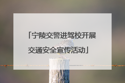 宁陵交警进驾校开展交通安全宣传活动