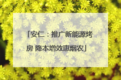 安仁：推广新能源烤房 降本增效惠烟农