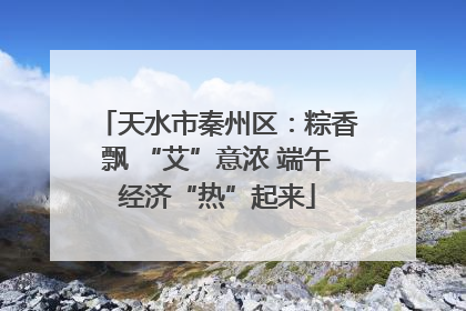 天水市秦州区：粽香飘 “艾”意浓 端午经济“热”起来