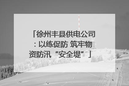 徐州丰县供电公司：以练促防 筑牢物资防汛“安全堤”