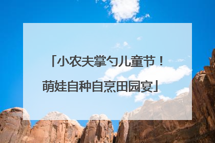 小农夫掌勺儿童节！萌娃自种自烹田园宴