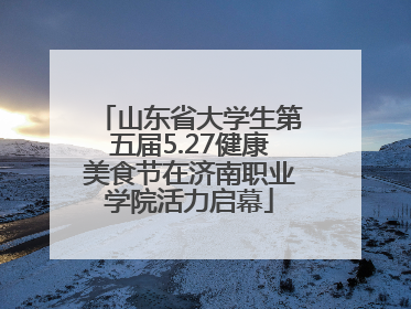 山东省大学生第五届5.27健康美食节在济南职业学院活力启幕