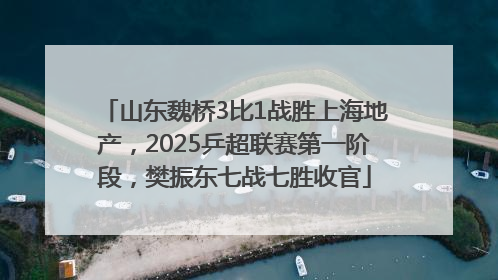 山东魏桥3比1战胜上海地产，2025乒超联赛第一阶段，樊振东七战七胜收官