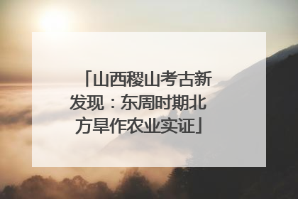 山西稷山考古新发现：东周时期北方旱作农业实证