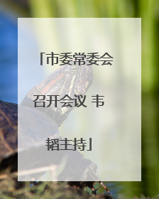 市委常委会召开会议 韦韬主持
