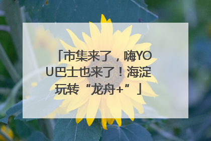 市集来了，嗨YOU巴士也来了！海淀玩转“龙舟+”