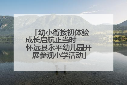 幼小衔接初体验 成长启航正当时——怀远县永平幼儿园开展参观小学活动