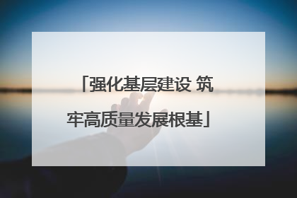 强化基层建设 筑牢高质量发展根基