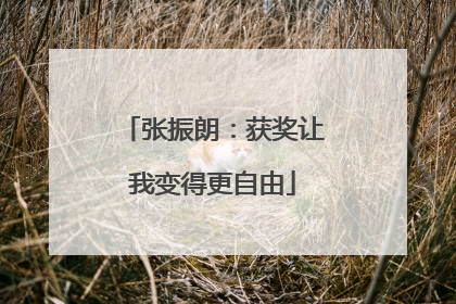 张振朗：获奖让我变得更自由