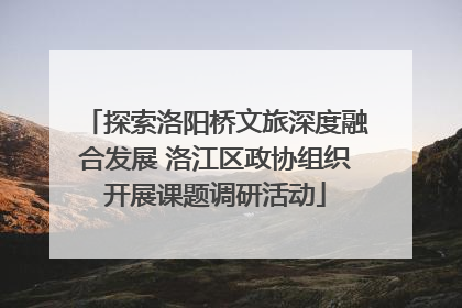 探索洛阳桥文旅深度融合发展 洛江区政协组织开展课题调研活动