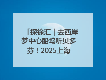 探徐汇｜去西岸梦中心船坞听贝多芬！2025上海夏季音乐节公布节目阵容