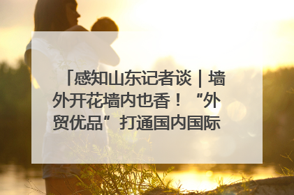 感知山东记者谈｜墙外开花墙内也香！“外贸优品”打通国内国际市场“旋转门”