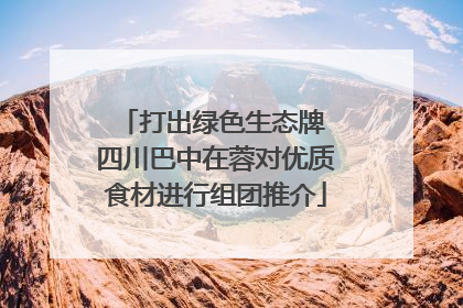 打出绿色生态牌 四川巴中在蓉对优质食材进行组团推介
