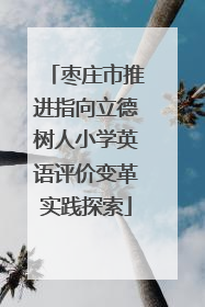 枣庄市推进指向立德树人小学英语评价变革实践探索