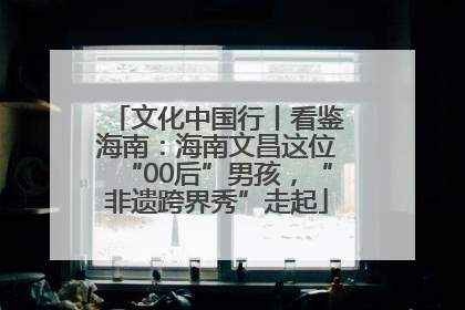 文化中国行丨看鉴海南：海南文昌这位“00后”男孩，“非遗跨界秀”走起