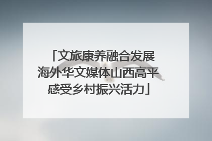 文旅康养融合发展 海外华文媒体山西高平感受乡村振兴活力