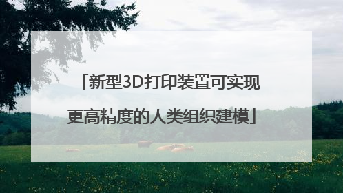 新型3D打印装置可实现更高精度的人类组织建模
