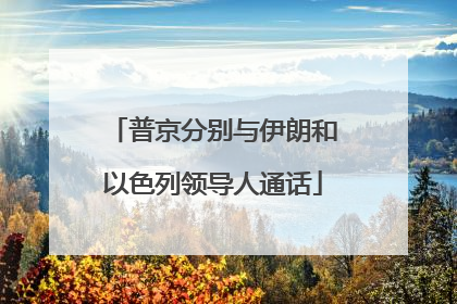 普京分别与伊朗和以色列领导人通话