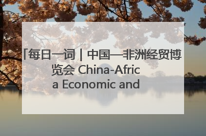 每日一词｜中国—非洲经贸博览会 China-Africa Economic and Trade Expo