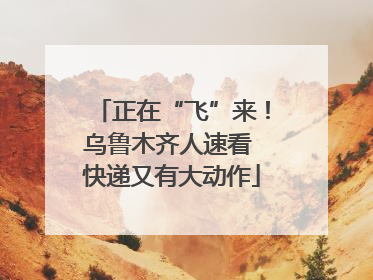 正在“飞”来！乌鲁木齐人速看 快递又有大动作