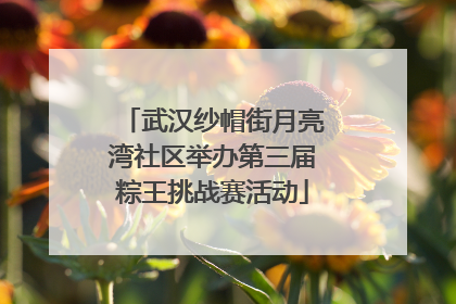 武汉纱帽街月亮湾社区举办第三届粽王挑战赛活动