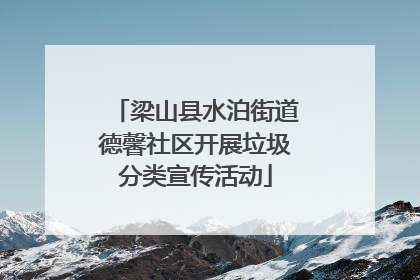 梁山县水泊街道德馨社区开展垃圾分类宣传活动