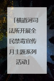 横道河司法所开展全民禁毒宣传月主题系列活动