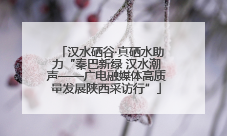 汉水硒谷·真硒水助力“秦巴新绿 汉水潮声——广电融媒体高质量发展陕西采访行”