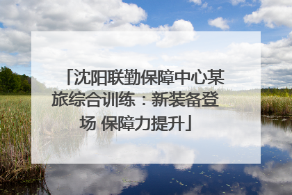 沈阳联勤保障中心某旅综合训练：新装备登场 保障力提升