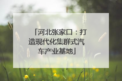 河北张家口：打造现代化集群式汽车产业基地