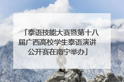 泰语技能大赛暨第十八届广西高校学生泰语演讲公开赛在南宁举办