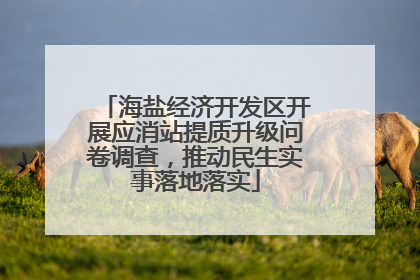 海盐经济开发区开展应消站提质升级问卷调查，推动民生实事落地落实