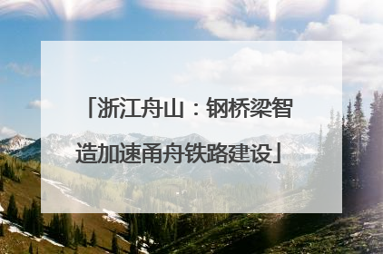 浙江舟山：钢桥梁智造加速甬舟铁路建设