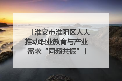 淮安市淮阴区人大推动职业教育与产业需求“同频共振”