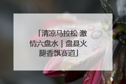 清凉马拉松 激情六盘水｜盘县火腿香飘赛道