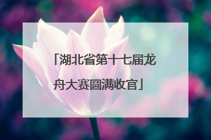 湖北省第十七届龙舟大赛圆满收官