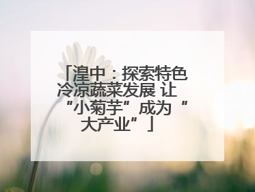 湟中：探索特色冷凉蔬菜发展 让“小菊芋”成为“大产业”