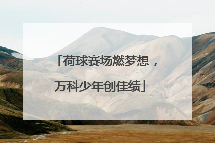 荷球赛场燃梦想，万科少年创佳绩