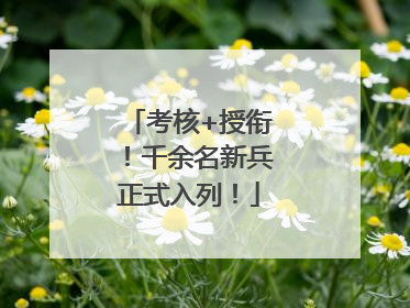 考核+授衔！千余名新兵正式入列！