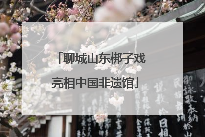 聊城山东梆子戏亮相中国非遗馆