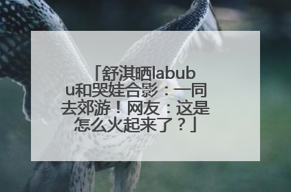 舒淇晒labubu和哭娃合影：一同去郊游！网友：这是怎么火起来了？
