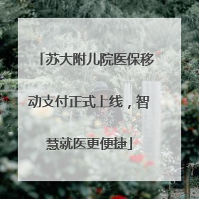 苏大附儿院医保移动支付正式上线，智慧就医更便捷