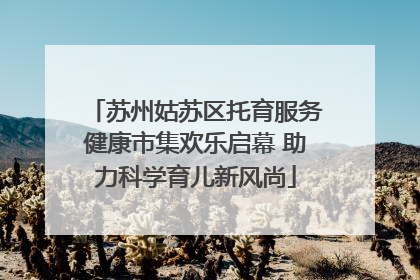 苏州姑苏区托育服务健康市集欢乐启幕 助力科学育儿新风尚