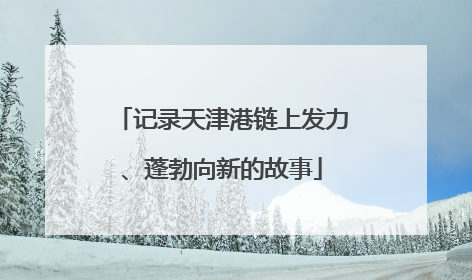 记录天津港链上发力、蓬勃向新的故事
