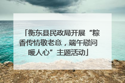 衡东县民政局开展“粽香传情敬老意，端午慰问暖人心”主题活动