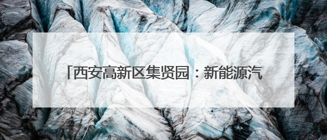 西安高新区集贤园：新能源汽车产业带动工业经济迅猛增长